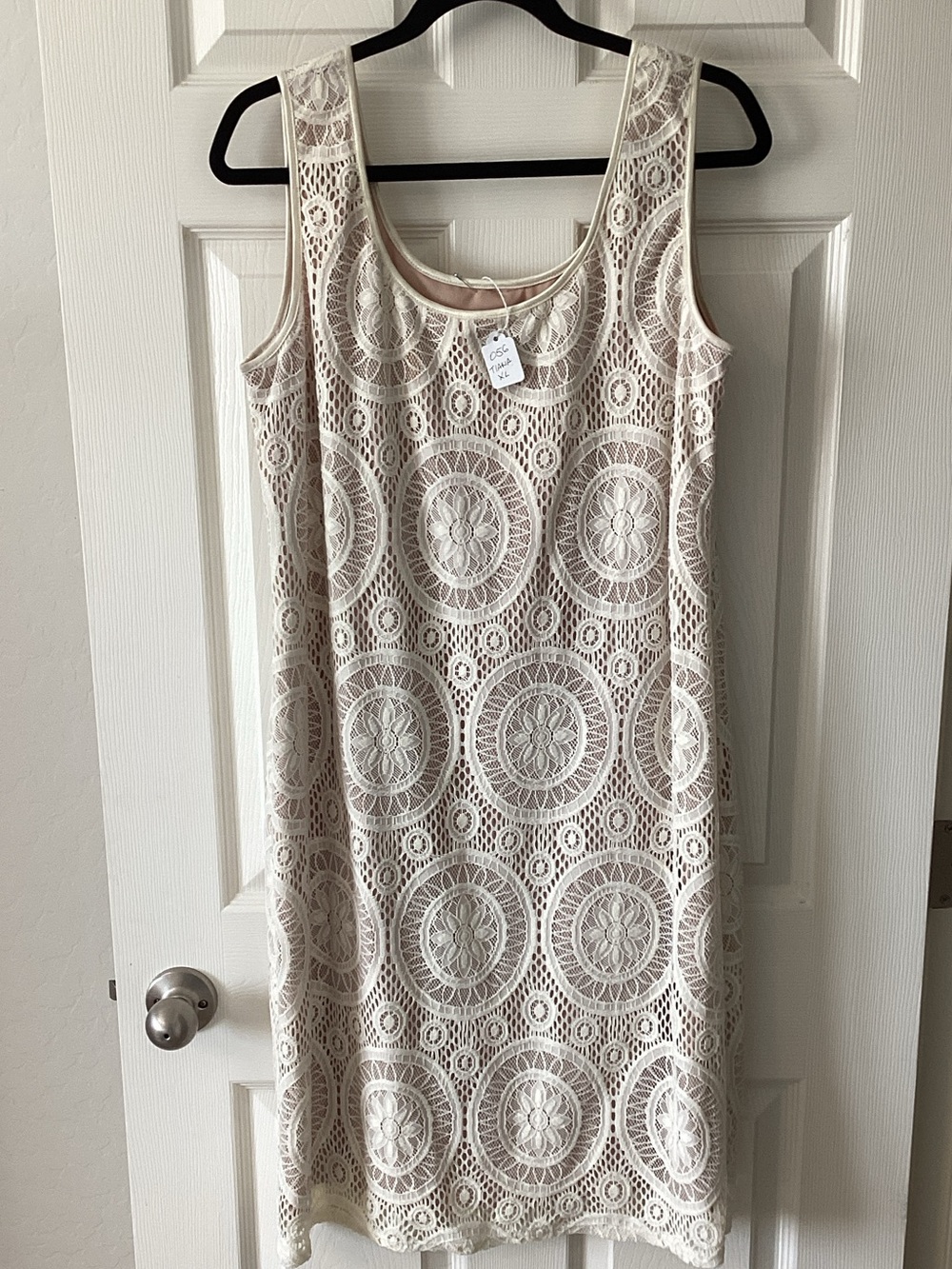 Tiana B. Cream Lace Midi Dress